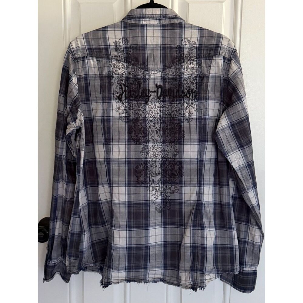 Authentic Harley-Davidson Women's Plaid Long Sleeve Shirt size XL (96034-13VW)